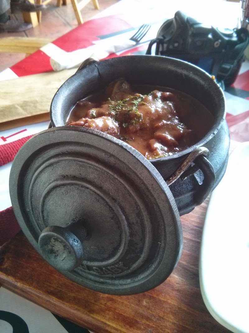 South African potjie pot with stew